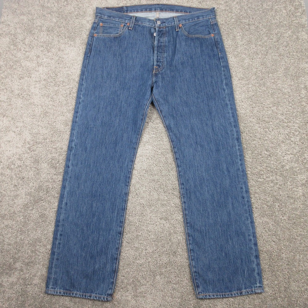 Levis Jeans Mens 36x30 Blue 501 Button Fly Original Stone WashDenim Pants